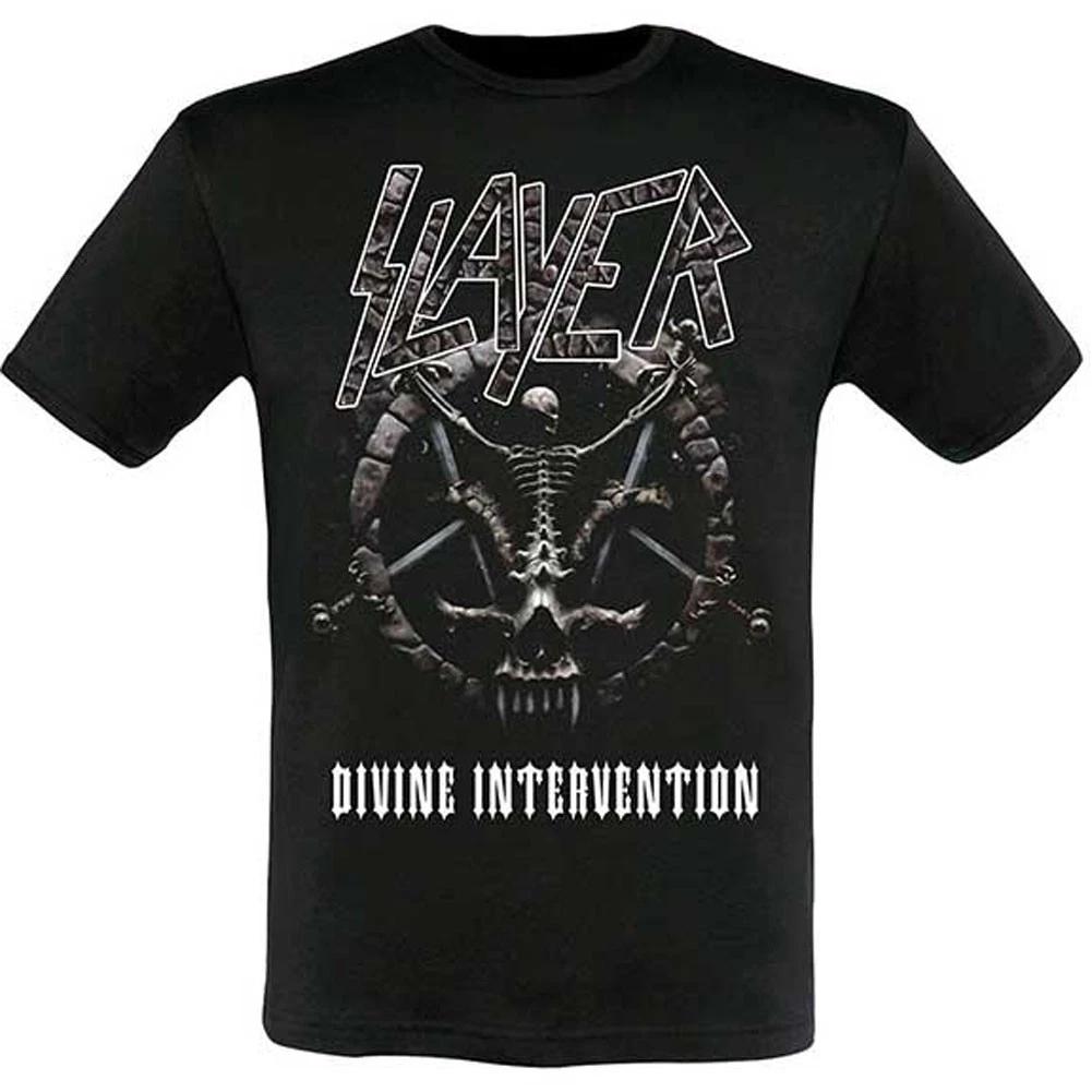 Мужские даты Slayer Divine Intervention 2014 (Бывший в туре с принтом на спине) Slim Fit