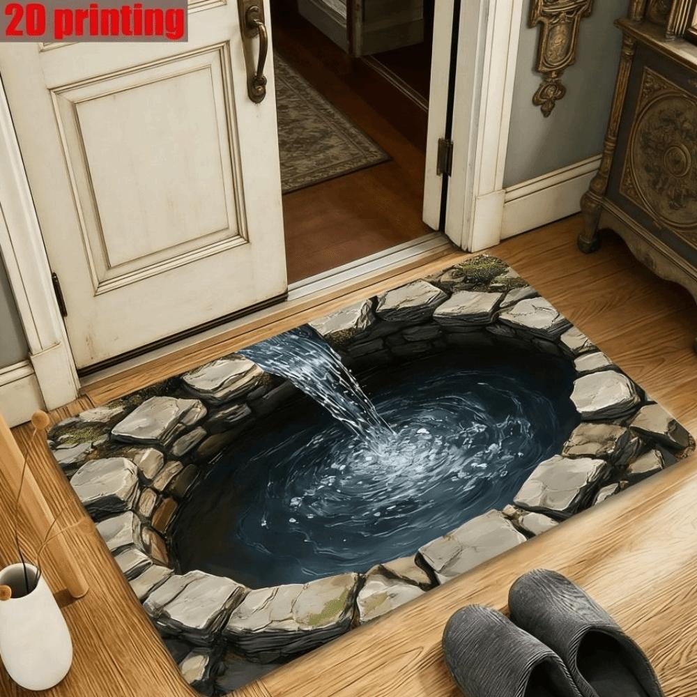 Впитывающий коврик для ванной 3D плоский коврик для спальни у двери коврик-обманка для прихожей домашний декор