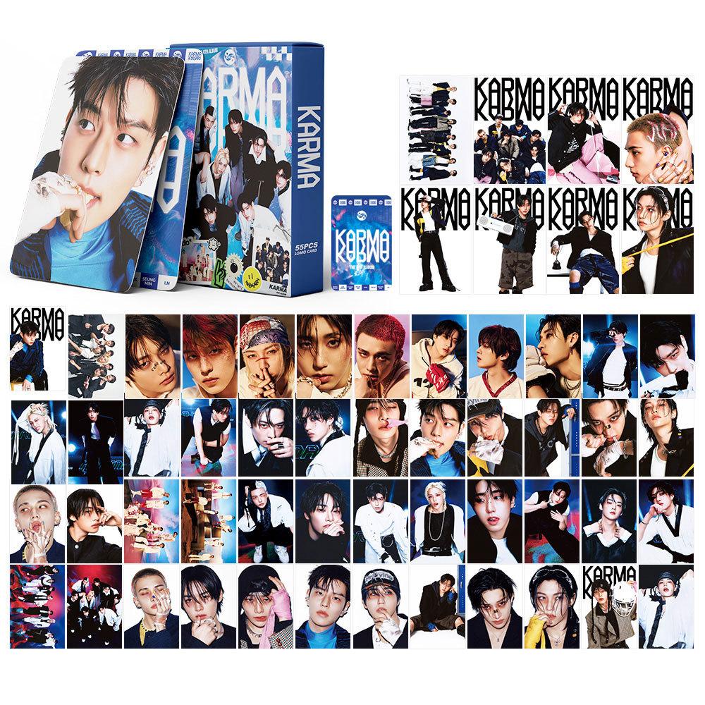 55 шт. Новая коллекция карт Skzoo 4-й студийный альбом Straykids Karma Периферия Lomo-карточка Домашняя открытка Периферия