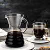 Pokaro Tea Coffee Server, Heat-Resistant Glass, 500ml, No Paper Coffee Filter Required, Stylish Drip Coffee Server, Reusable Stainless Steel Filter,