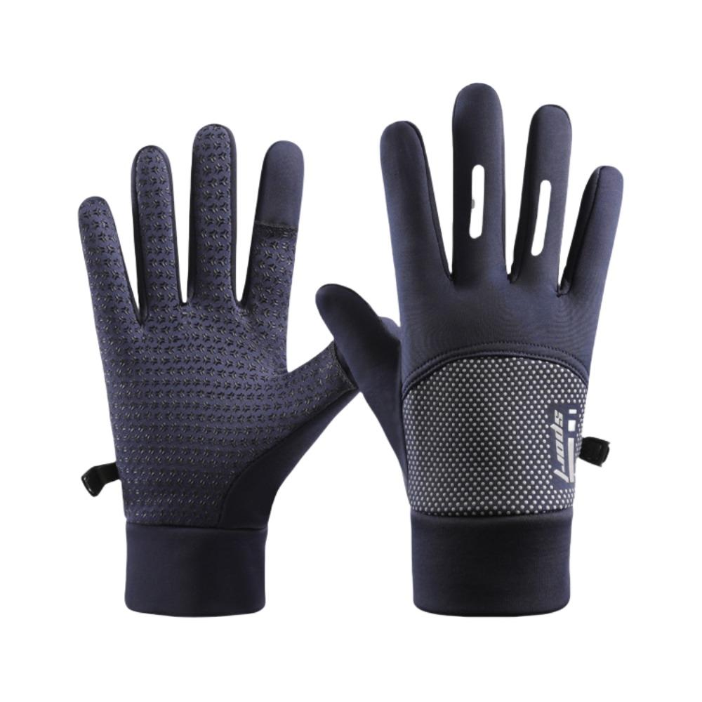 Fleece-lined Men's Cycling Gloves Clamshell-type Fishing Gloves Fingerless Gloves Men  Wintertime