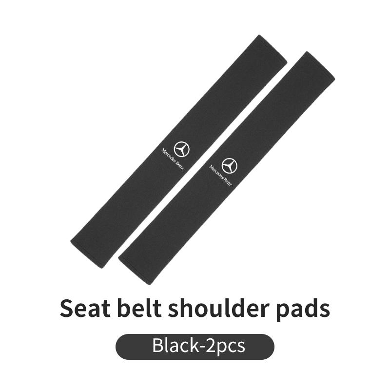 Suede Car Seat Belt Shoulder Protector Safety Belt Padding Pad For Mercedes Benz W202 W212 W126 W140 W168 W177 CLS GLE GLC GLS QRSTV1