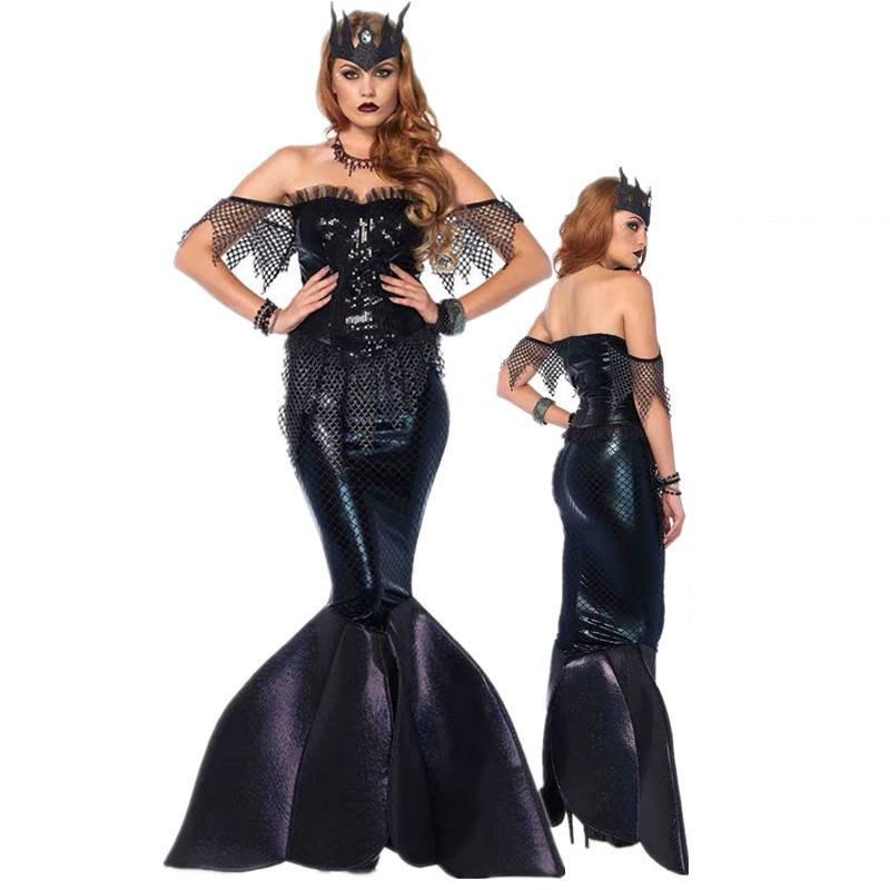 Костюм принцессы-русалки с длинным платьем на тему горячего фильма для сценического выступления и ролевой игры