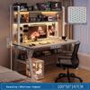 ZISIZ Pegboard Computer Desk & Bookshelf