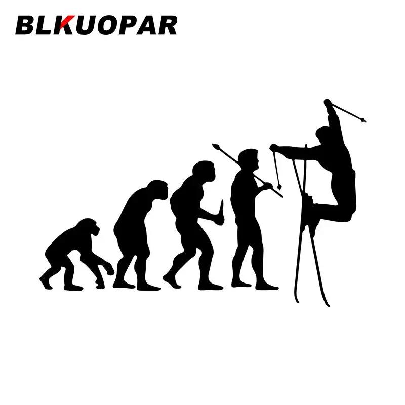BLKUOPAR Fashion Ski Evolution Car Stickers Car Accessories Decal Creative Funny Personality Vinyl Refrigerator Bumper Decals