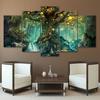 5 Piece Wall Art Canvas Paintes Landscape Poster Enchanted Tree Scenery Painting Pictures for Living Room Home Decoration
