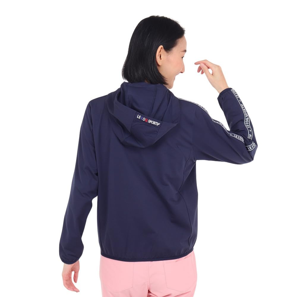 Coq Sportif Blouson Full water light rain облегченный гольф QGWXJK01 NV00 S [Le Golf] [Stretch Forcer] молния, водоотталкивающий, совместимый, ветрозащитный, женский
