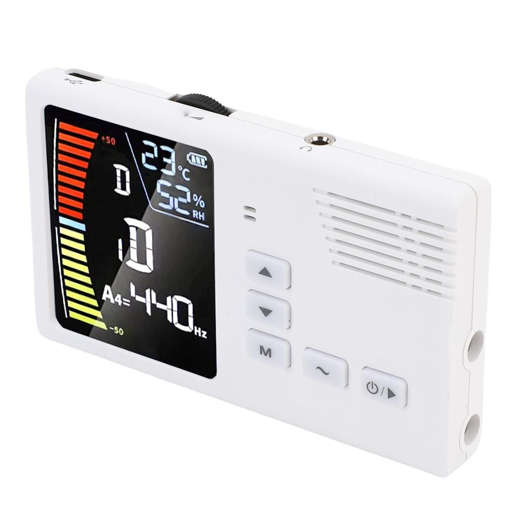 Метроном Тюнер Перезаряжаемый Светодиодный Дисплей 3 в 1 Цифровой Тюнер Генератор Тона для Гучжэн Гуцинь Эрху Пипа Белый