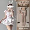 Sexy Lingerie Uniform Pink Cow Uniform Maid Uniform Seduction Cosplay Sexy Pure Bunny