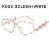 Y2K Stylish Eyeglass Frames for Women Rhinestone Decoration Women's Glasses Blue Light Blocking Decorative Glass
