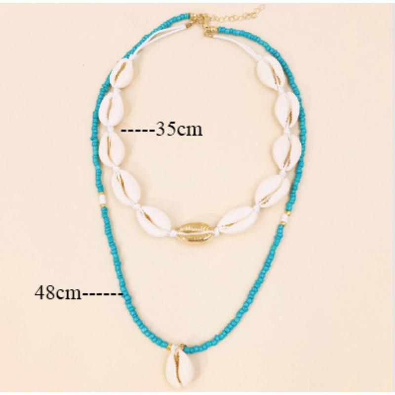 Этнический стиль, креативное ожерелье из рисовой бусины ручной работы, персонализированное простое геометрическое ожерелье из бисера, украшение