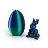 3D Printed Rabbit Eggs Figurines Toys Easter Rabbit Animal Model Toys Home Desktop Ornament Happy Easter Gift For Kids