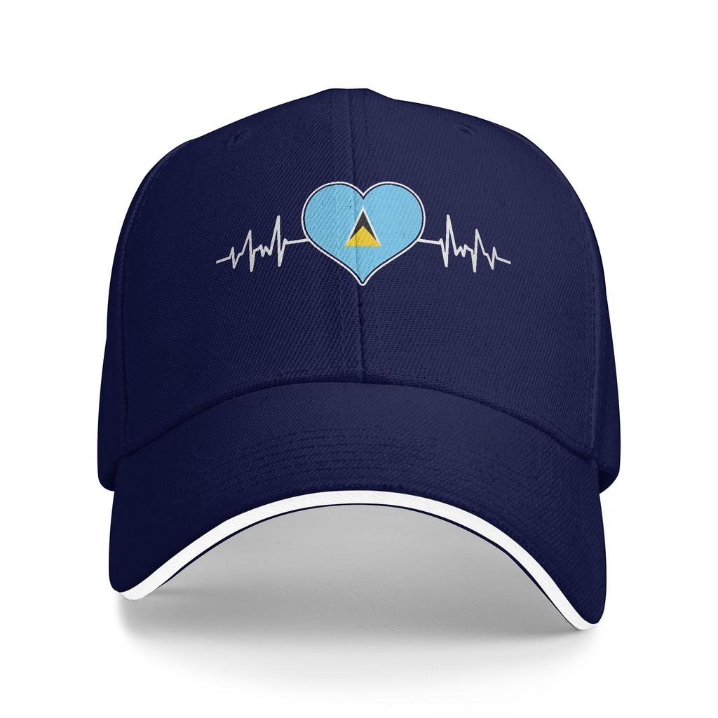 Saint Lucia Flag Sun Baseball Cap Summer Women Men Design Trucker Hat Sunscreen y2k Retro Kpop Rock Baseball Caps