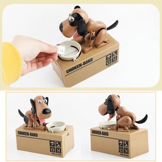 Поедание денег Собака Копилка Подвижные соединения Щенок Электрическая Копилка Автоматическая