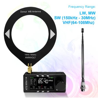 Обновление V4/V3S SI4732 DSP Радиоприемник Вседиапазонный Мини-радио FM AM SSB LSB USB 1,9-дюймовый IPS-экран Карманные радиоприемники для дома и улицы