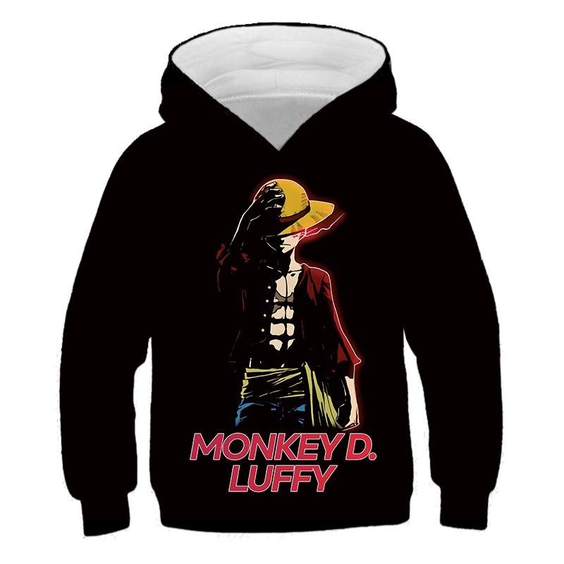 2025 MINISO One Piece Kids Hoodie Sweatshirt One Piece Boys Girls 3D Printing Sport Sweater Cosplay Costume Children Pullovers Tops