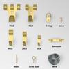 220pcs OEM Iron Brass Plated Wall Mounted Photo Picture Hooks & Hangers Hanging Assortment Kit