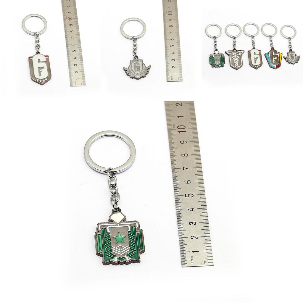 Ps4game Tom Clancys Rainbow Six Siege Logo Metal Pendant Keychain Gifts Men For