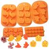 Halloween Silicone Cake Mold Scary Pumpkin Round Baking Pan Ghost Hat Skull Chocolate Baking Tray Mold DIY Cookies Baking Mold