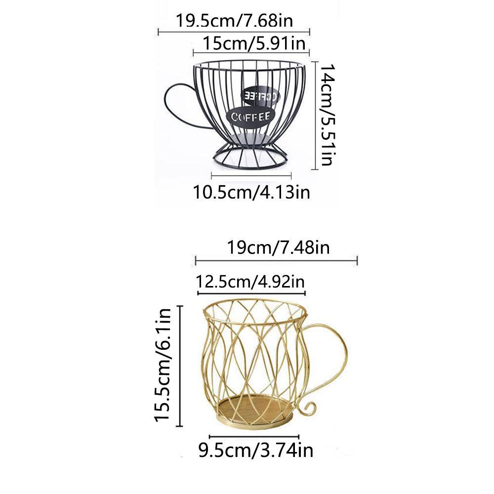 Hollow Coffee Capsule Holder Metal Wire Coffee Pod Storage Stand Elegant K Cup Organizer  Kitchen
