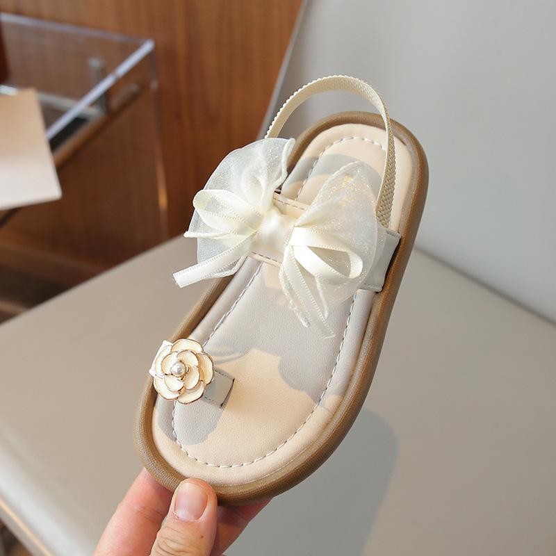 Summer Girls Princess Sandals Fashionable Bowknot Baby Shoes Comfortable Children Beach Footwear For Toddler Kids