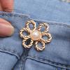 4 шт. Цветочные пуговицы для джинсов, утягивающие талию брюк, съемные декоративные пряжки для талии, регулируемые зажимы для брюк без шитья для свободных джинсов, брюк, юбок