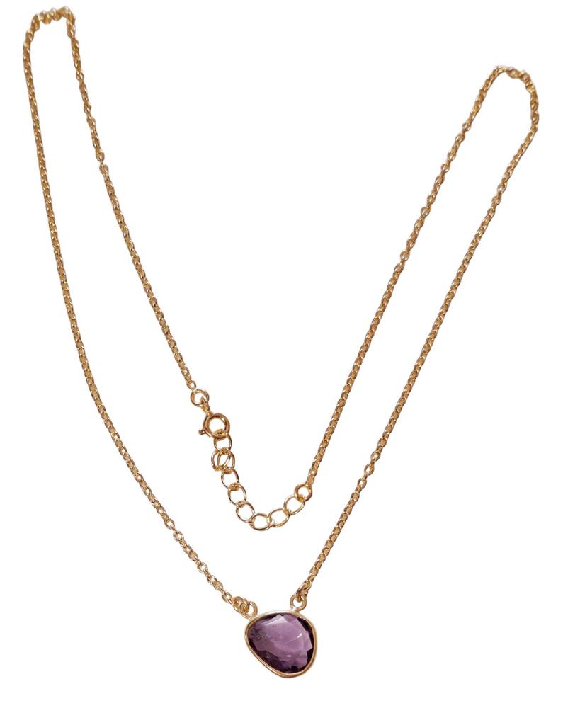 Natural Purple Amethyst Handmade Necklace 925 Sterling Silver Jewelry Gift Her