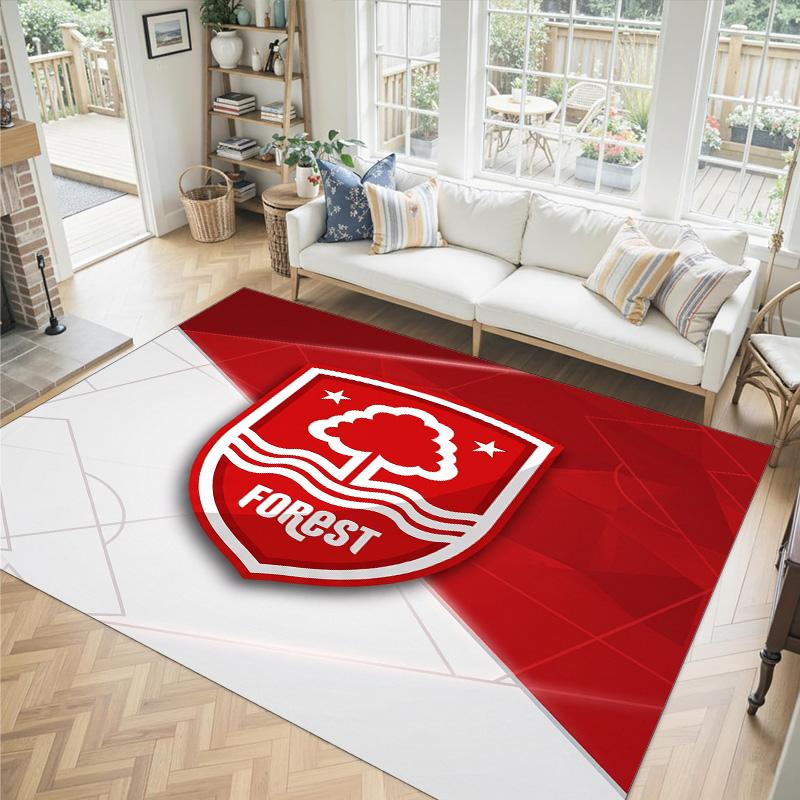 Nottingham Forest Design Crystal Velvet Carpet Cozy Non?Slip Printed Rug For Bedroom Living Room Entrance