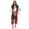 Mens Pirate Costume Caribbean Fancy Dress M - L