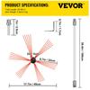VEVOR Flexible Chimney Sweep Rods, 6 m Chimney Cleaning Kit