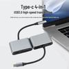 Док-станция 4-в-1 Type-C на HDMI/VGA Конвертер для ноутбуков Huawei на телевизор