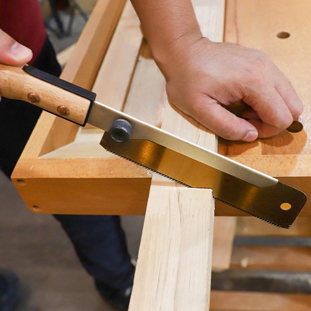 Двусторонняя пила в японском стиле с нескользящей деревянной ручкой, ручной инструмент для точной резки по дереву