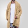 Men's Long Knit Cardigan Sweaters Shawl Collar Loose Fit Long Sleeve Casual Open Front Cardigans With Pockets Fall Winte Knitted Sweaters Jacket Male