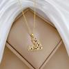 Synthetic Zircon Heart Pendant Necklace for Women 2025 New Fashion Jewelry
