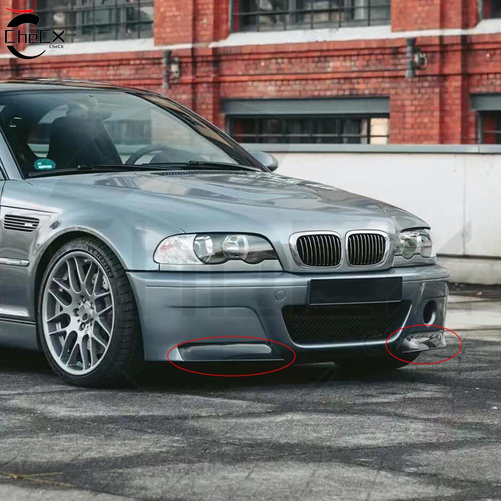 Car Front Bumper Splitters Diffuser Spoiler Splitter Lip Guard Lip For BMW E46 1999-2006 2001 M3 Carbon Fiber CSL Style