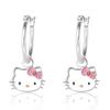 Sanrio Hello Kitty Friends Hoop Earrings Enamel Hello Kitty Kuromi My Melody Officially Licensed No Jewelry & Women's Gift, Brass,