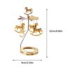 Gold Candlesticks Rotating Tray Christmas Romantic Rotation Spinning Carrousel Tea Light Candle Holder Dinner Wedding Bar Party
