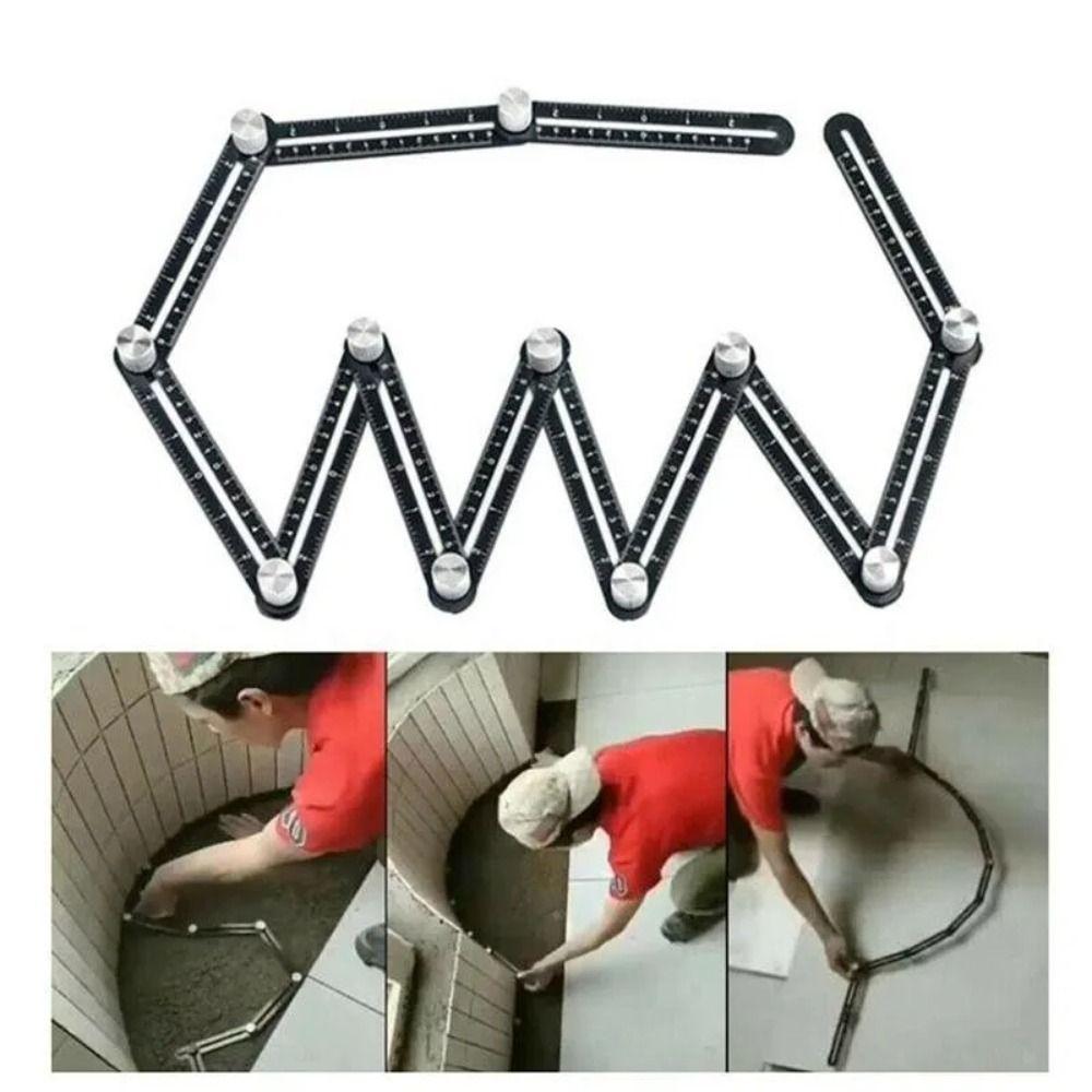 Высокоточная многоугольная измерительная линейка Дюймы и сантиметры Складная линейка Деревообработка