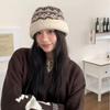Warm Handmade Woolen Hat Autumn Winter Wool Knitted Hat Fashion Knitted Bucket Hat  Women