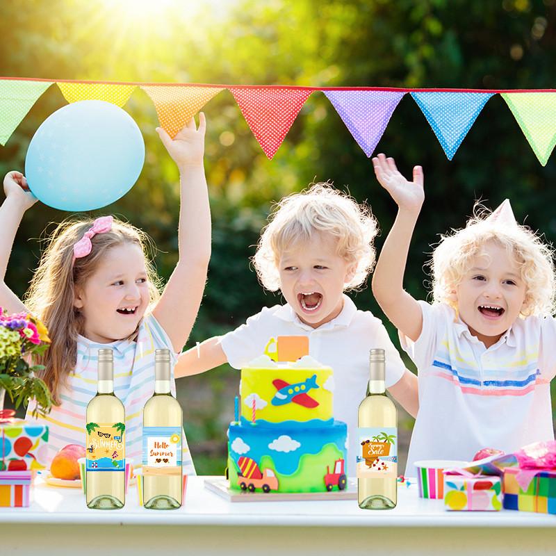 Наклейки в стиле Пляжной Бутылки с узором Морского Песка для Летних Мероприятий Фестиваля