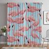 Flamingo Curtains for Living Room Curtain for Room 2 Panel Home Interior Curtains Shades Halloween Decoration Partition Kitchen