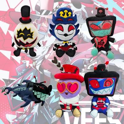 Новая плюшевая игрушка Vox из Hazbin Hotel, Блиццо из Helluva Boss, милые аниме-аксессуары, Вокс-акула, Плюшевая игрушка Луны, Подарок для ребенка