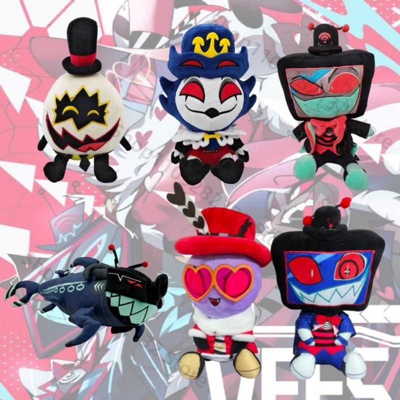 Новый плюшевый Вокс из Hazbin Hotel, Блитцо из Helluva Boss, Милые аниме-аксессуары, Плюшевая акула Луна Вокс, Игрушка, Подарок для ребенка