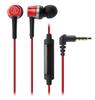 Audio Technica ATH-CKR30iS RD Earphones Wired Remote Control with Microphone for Smartphones Canal Type SoundReality Red