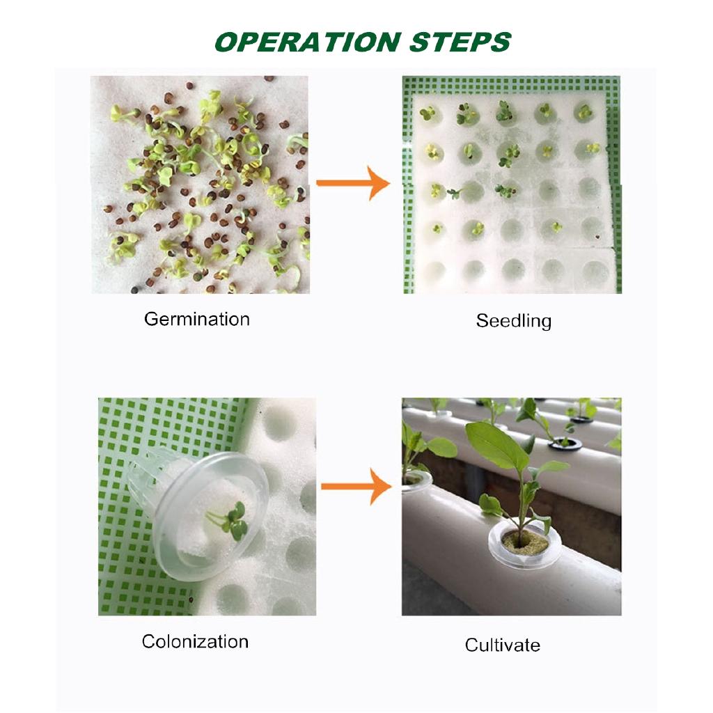 220В 63мм 36 8Вт ПВХ 4 Трубки Набор для Выращивания Насос Водяной Комплект Трубок Белый Садовые Инструменты Места для Растений Настенный Гидропонный Стеллаж для Рассады