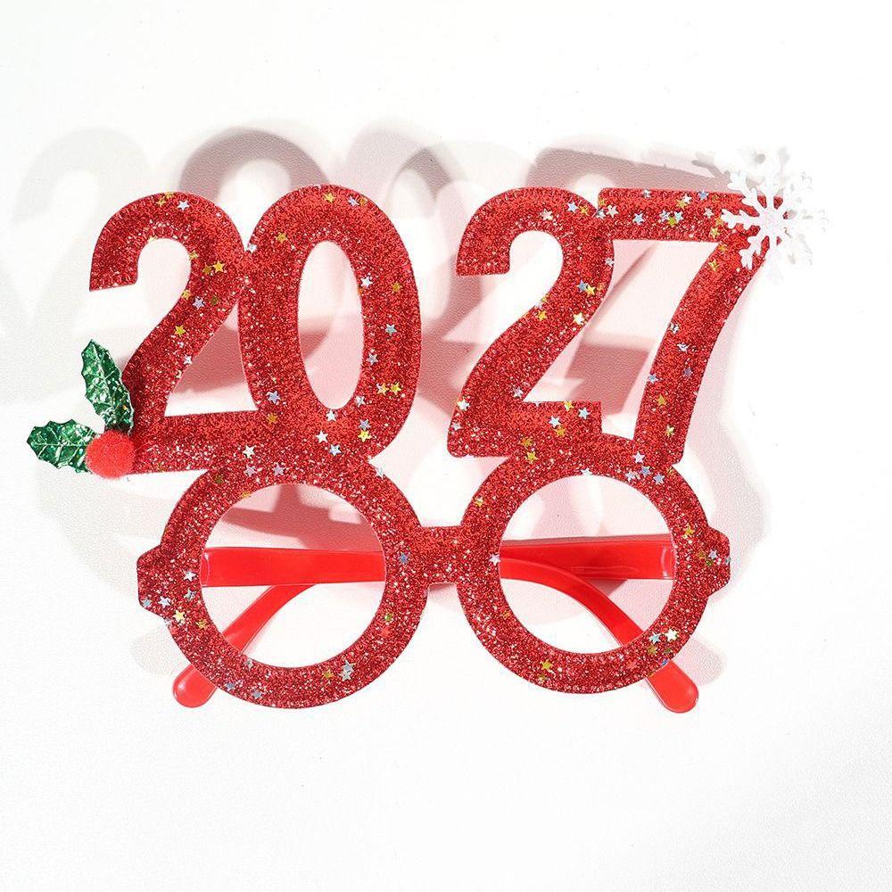 Блестящая повязка на голову на Новый год 2027, милый обруч для волос с цифрами 2027, декоративные очки для Нового года, праздничная вечеринка