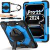 Anti-Slip Stand Case for IPad Pro 11 2025 M5 2024 M4 A3357 A3358 A3359 A2836 A2837 A3006 Rotating Hybrid Cover Shoulder Strap