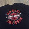 Harley Davidson Christmas Lights T-Shirt Holiday Graphic Tee Unisex S-5XL