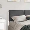 Upholstered Headboard with Headboard in White and Light Grey 120 cm