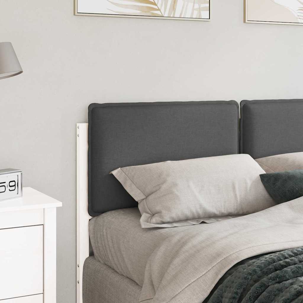Upholstered Headboard with Headboard in White and Light Grey 120 cm